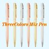 20-200 Pens New Slim Metal Ballpoint Pens Rose Gold Custom Logo Advertising Lettering Engraved Name School Office Supplies Gifts