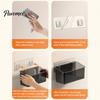 Bedroom Wall Shelf Wall-mounted Storage Rack, Transparent Plastic Space Saving Organizer Bin, Box Self Adhesive No Drill Container for Toiletries And