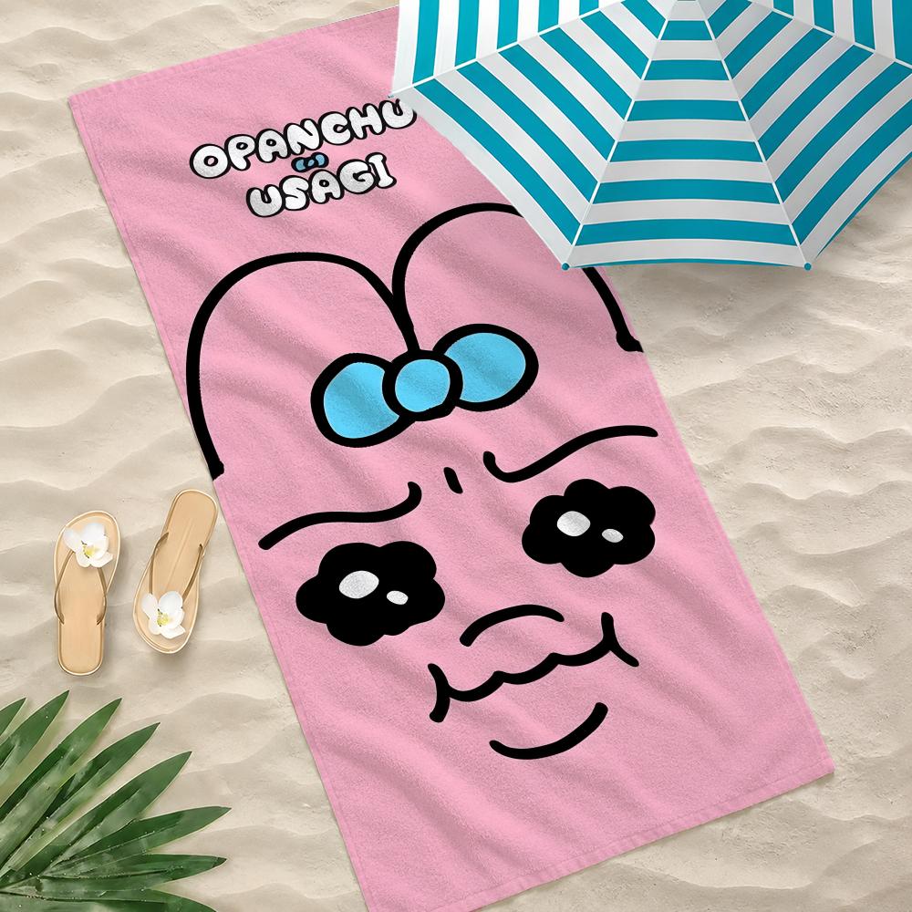 O-opanchu anime cute U-usagi Towel Towel Soft Pool Gift For Travel Gym Shower Camping Quick Dry Sports Large Beach Towels