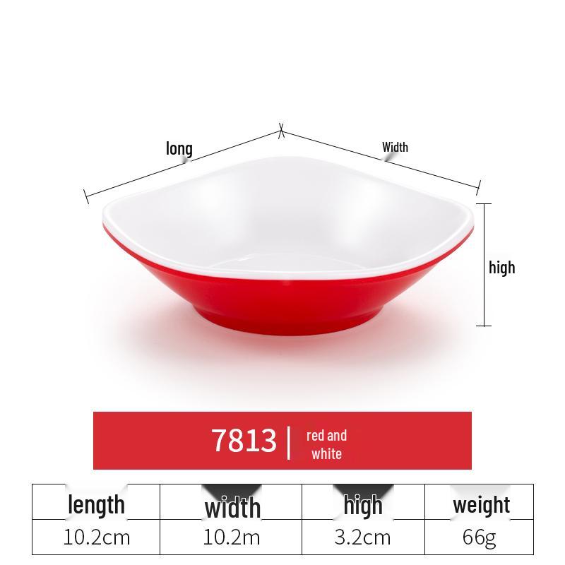 Imitation Porcelain Melamine Dipping and Snack Dish for Restaurants