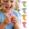 Kneifgefühl Spielzeug Glitzer Axolotl Langsam aufsteigend Knetbar Weich TPR Fidget für Transparenten Stressabbau Niedliche Salamanderförmige Dekompression
