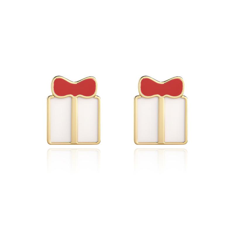 Christmas Santa Snowflake Earrings Cane Candy Bells Elk Earrings Christmas Hat Earrings