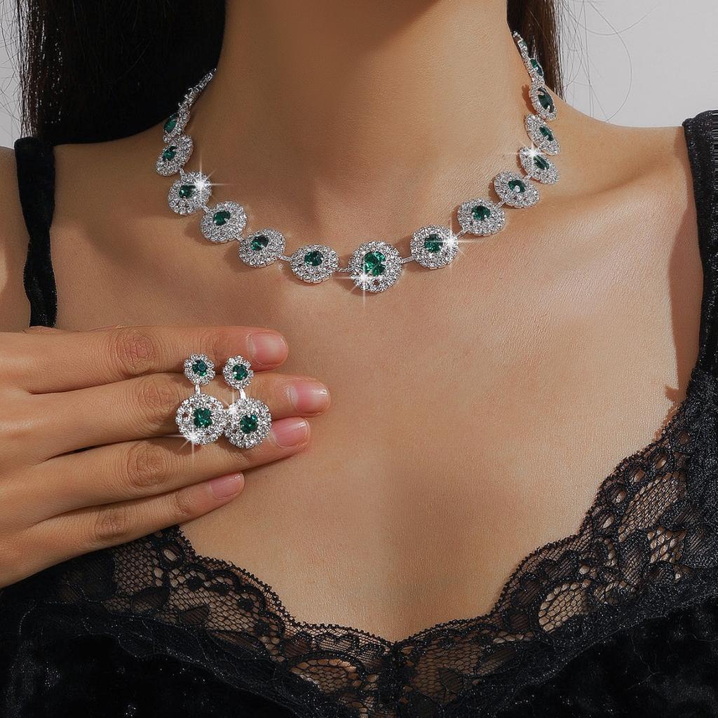 Necklace Earring Jewelry Set, Formal Necklace Set, Bridal Fashionable Jewelry Set
