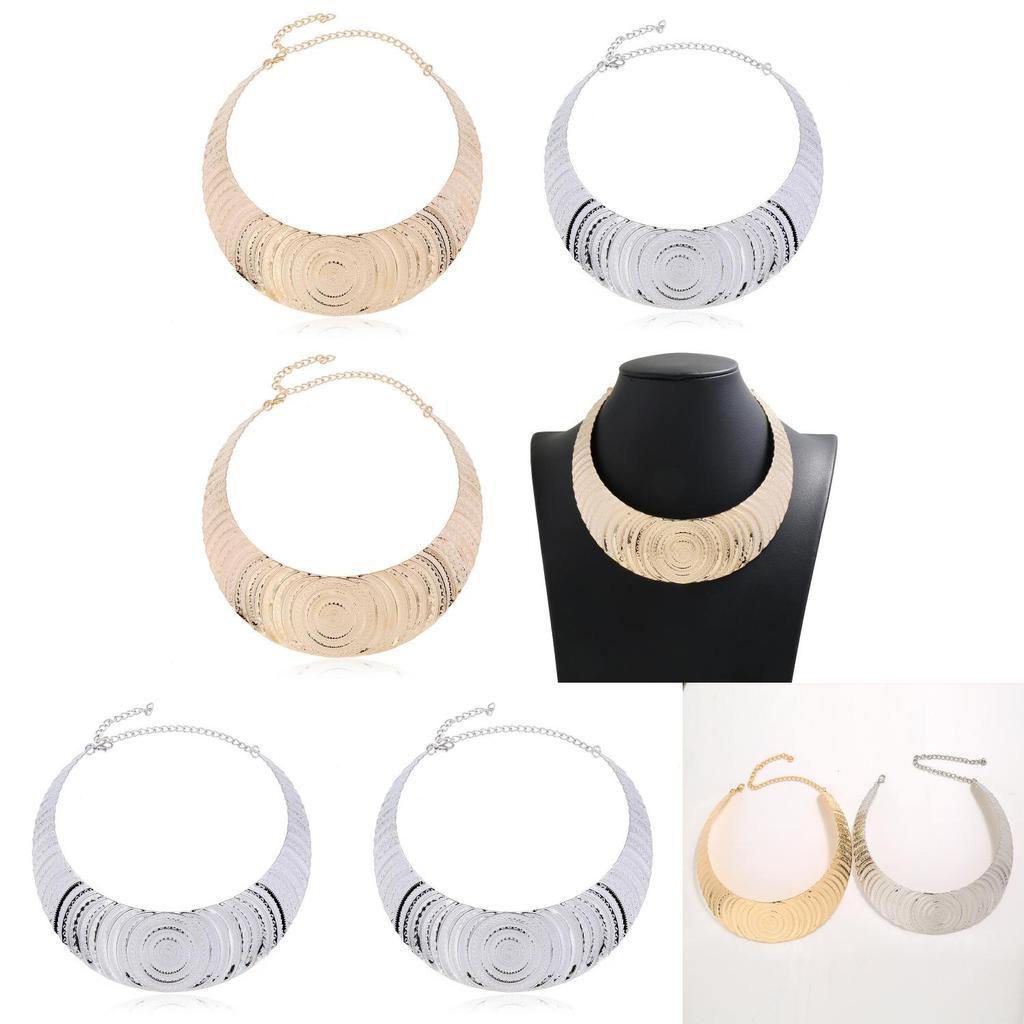 Celebrity Style Metal Statement Necklace With Electroplate For Special Occasions