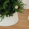 2025 New Arrival White Knit Plush Christmas Tree Skirt Ornament