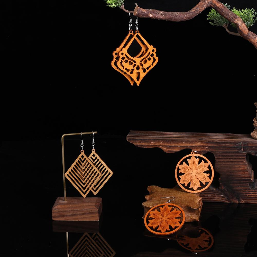16 Pairs Jewelry Bohemian Wood Earrings Pendant Earring Making African Dangle Earrings