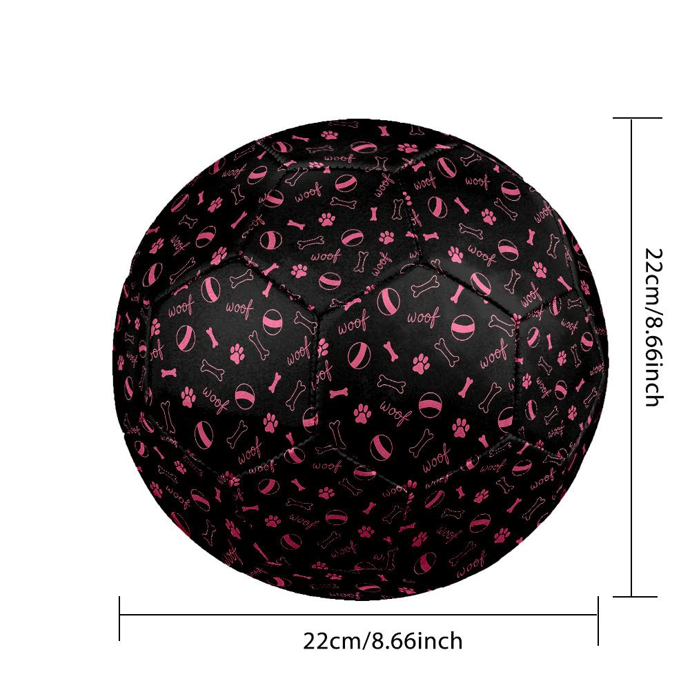 1PC Paw Prints Bones Soccer Ball Size 5 Football Machine Sewn Indoor/Outdoor Universal Football W104