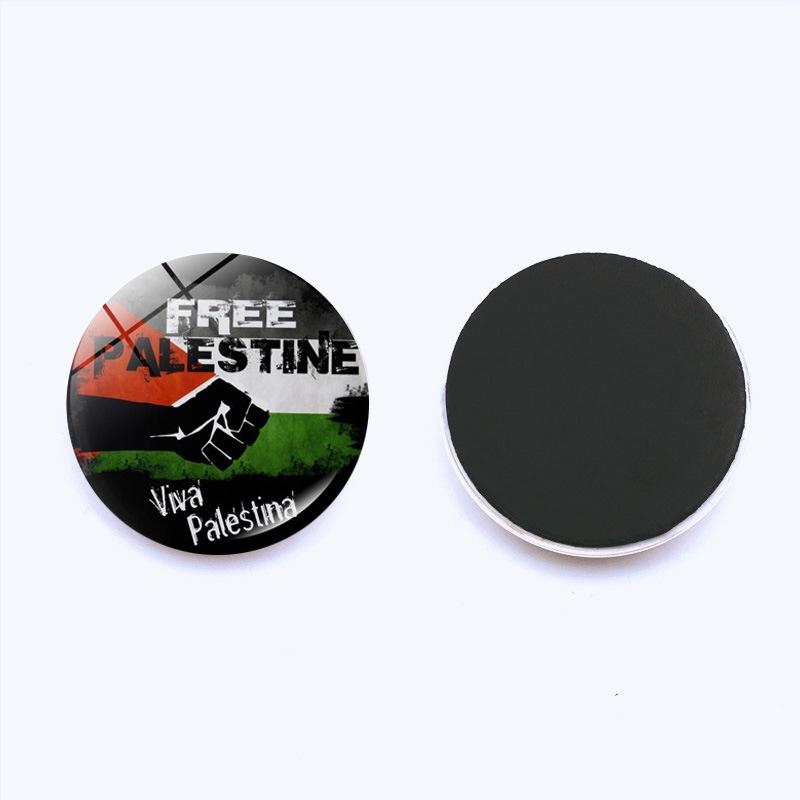 Adesivo Magnetico per Frigorifero Bandiera Palestina 25mm Piccolo Decorativo Vetro di Cristallo