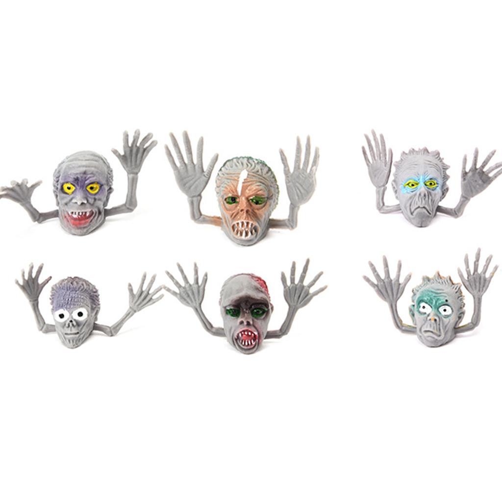 6 Halloween Ghost Finger Covers, Trick Party Mini Toys, Fashionable And Funny Entertainment Interactive Toys.
