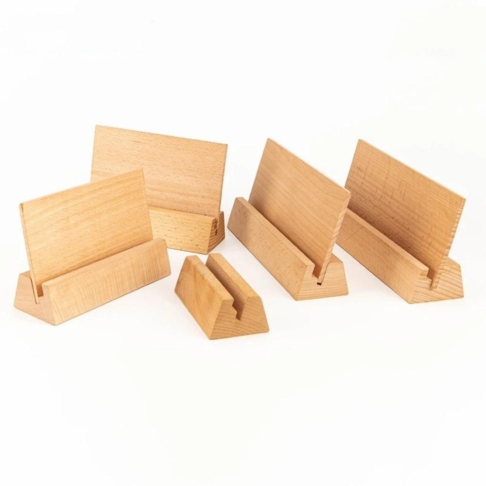 Natural Card Display Stand 12-21 CM Game Cards Stand Wooden Desk Calendar Holder  Greeting Stand