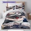 Naruto Cool Battle Pose Bedding Set Anime Duvet Cover Polyester Soft Bed Linen Bedroom Set -QJY