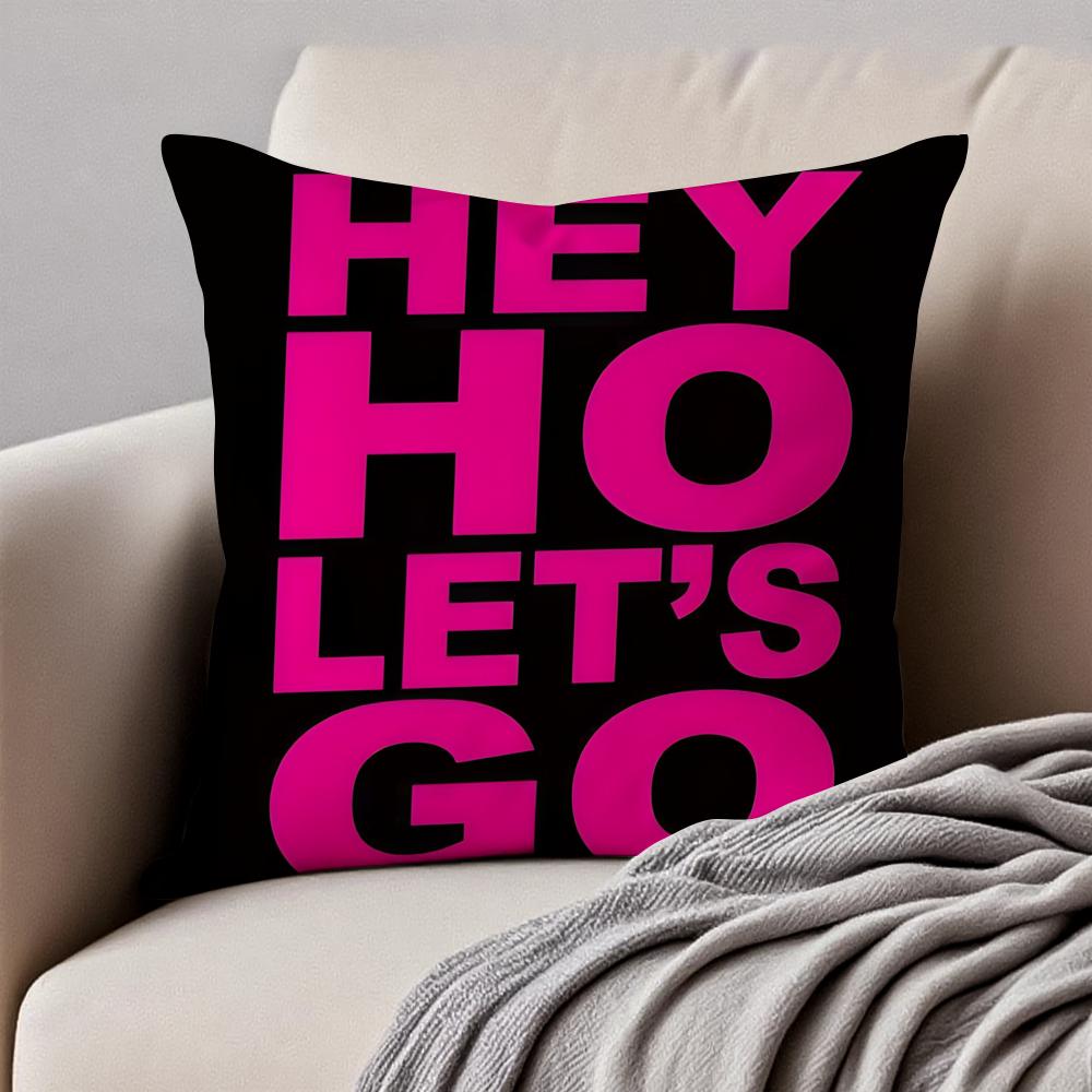 Band Punk RRamones Cushion Cover Pillowcase Antidustmite Invisible Zipper Short Plush Sofa Cushion