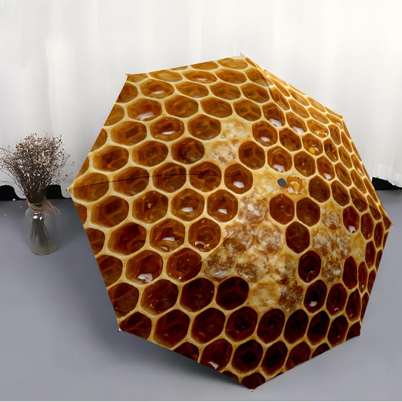 1 PC Automatic Folding Umbrella -Slices of plantsPattern,Portable & Foldable Design with 8 Ribs,Christmas Birthday Gifts