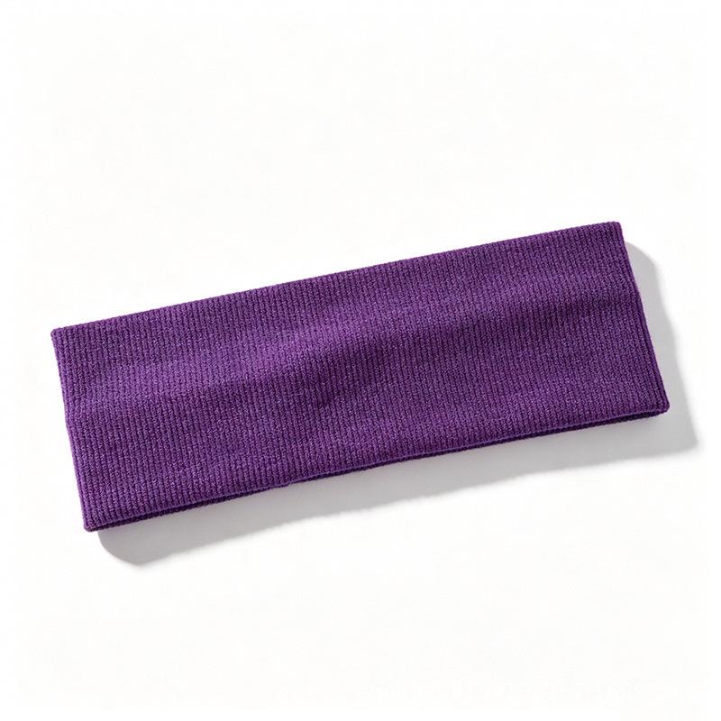 Wide-edged elastic hair band, women's face wash, makeup versatile headband, ribbed sports knitted headgear, headband.