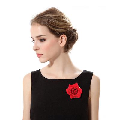 Růžová Květinová Vlásenka Módní Dámská Svatební Klip do Vlasů Růžová Květinová Vlásenka Brož