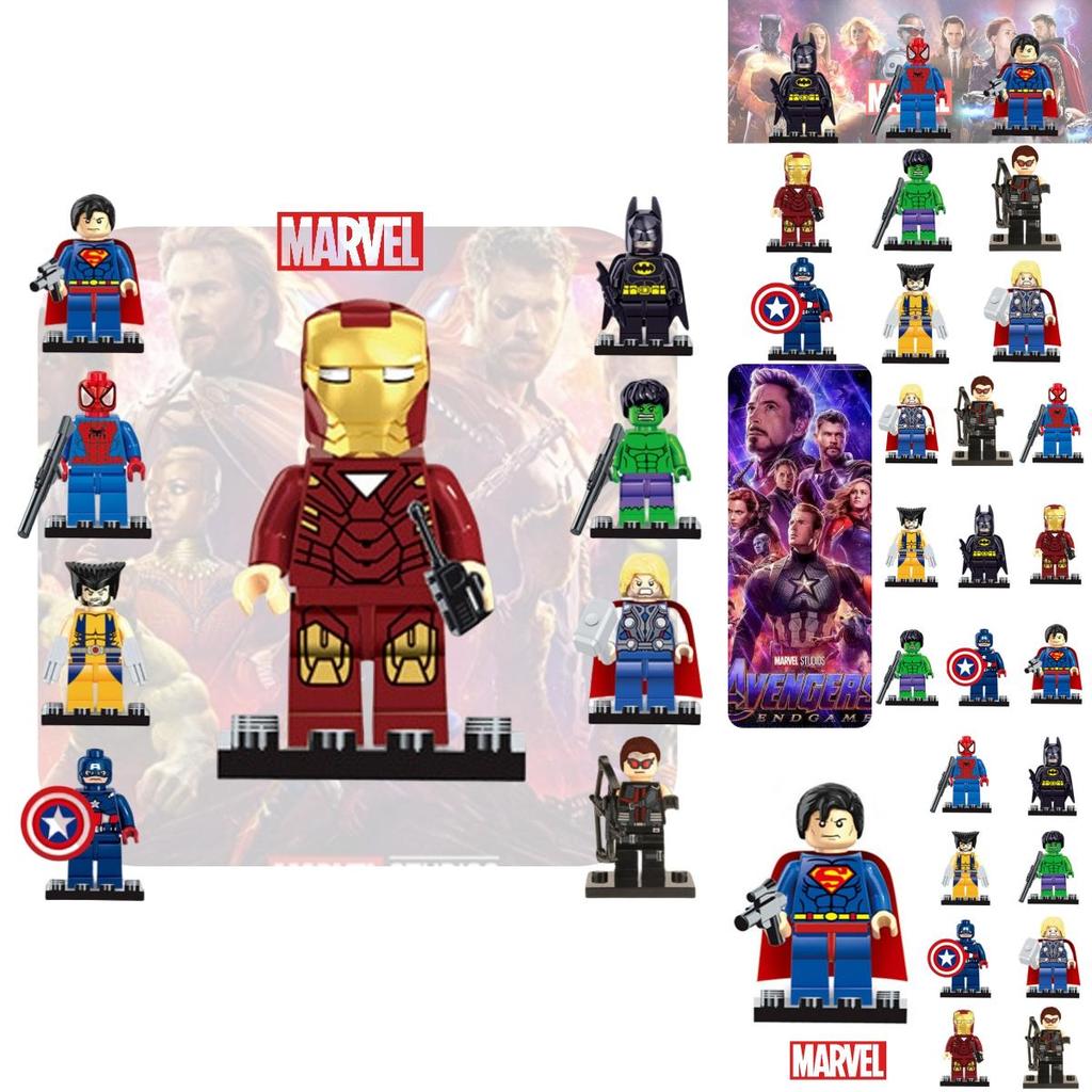 D818-898 Superhero Building Blocks High-quality Abs Plastic Diy Assembly Toy 9 Color Options 5cm Height