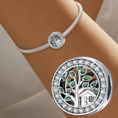 Copper Round Flowers Pattern Personalized Beads Fit Diy Charms Beads Bracelet Necklace Gift High Quality Fine Beads