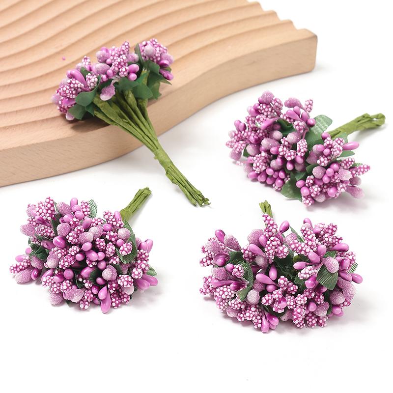 Artificial Flowers Stamen Bouquet for Home Room Decor Wedding Marriage Decoration Garland Mother's Day Gift Scrapbook Accessory KTY