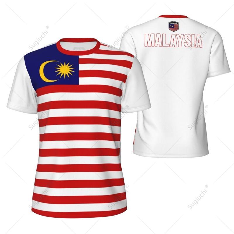Sport-Mesh-T-Shirt Malaysia-Flagge Zum Laufen Radfahren Fußball Tennis Fitness T-Shirts 3D-Druck Benutzerdefiniert 6XL red