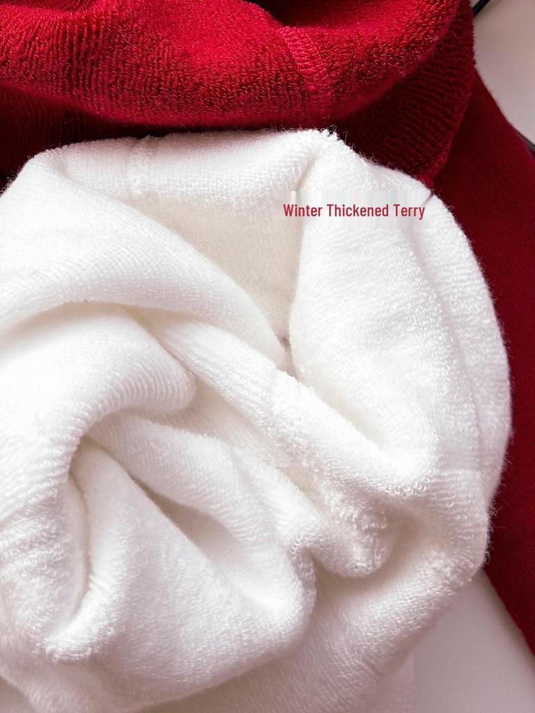 Cozy Winter Red Baby Tights for First Birthday - Warm Footed Pants for Toddlers