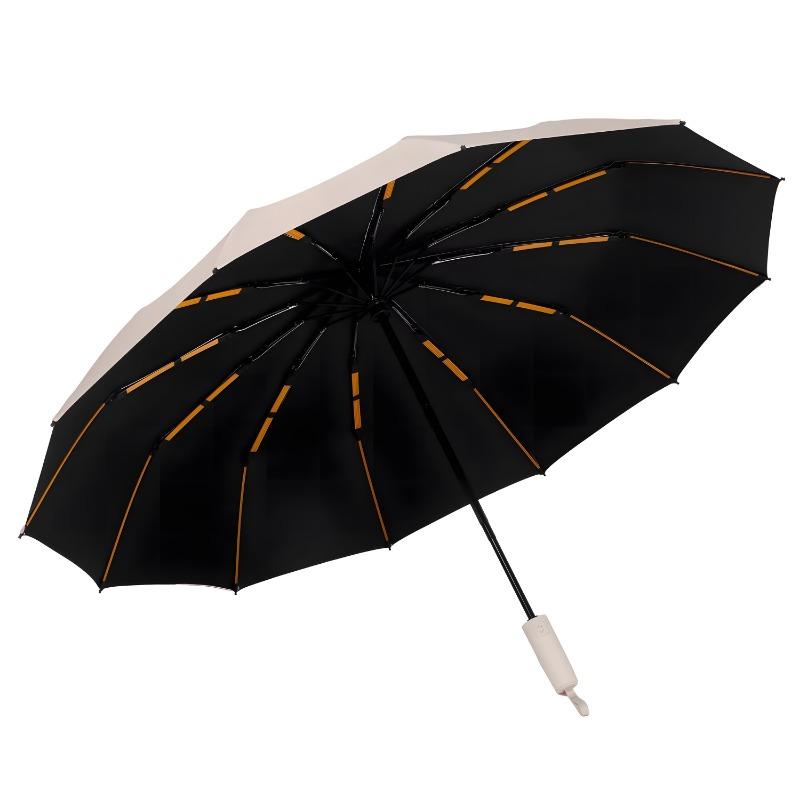 192-Bone automatic folding umbrella, large male reinforced, thickened and strong, wind and rain resistant, dual-purpose sun umbrella, sunshade