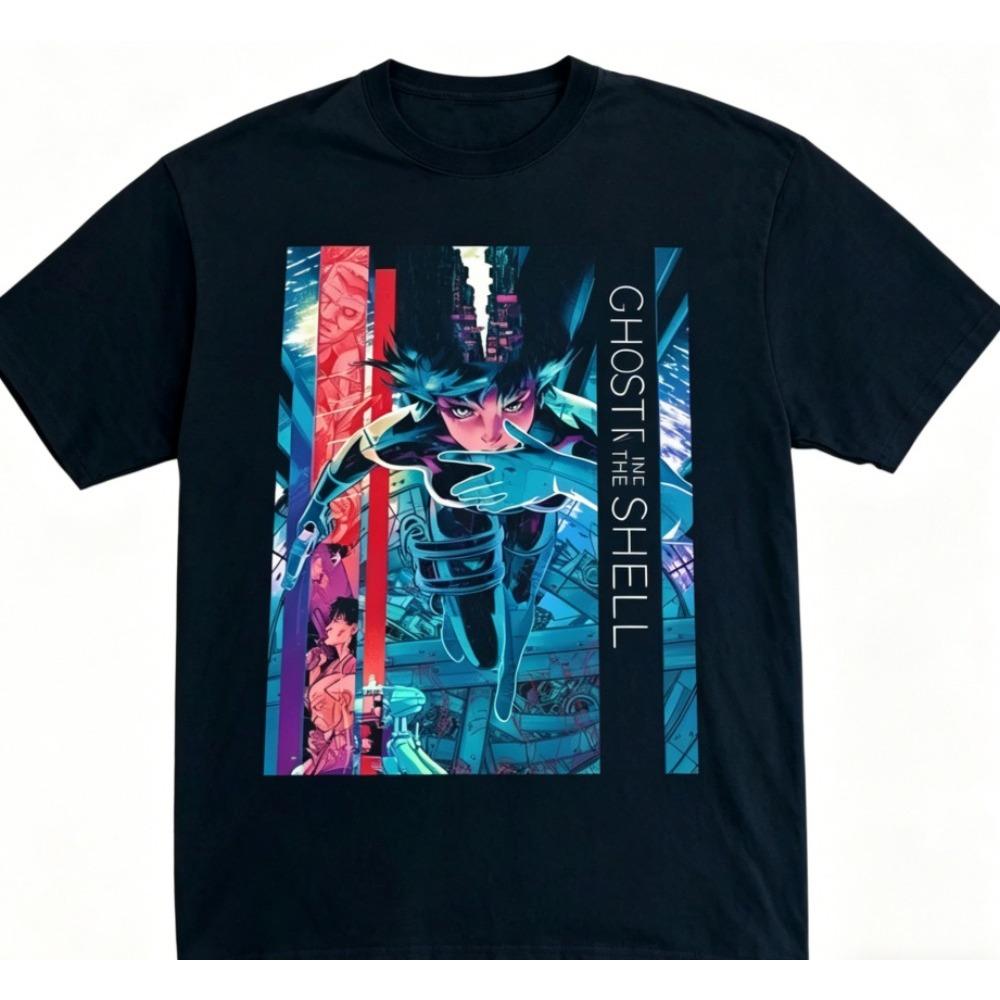 Ghost in the Shell Anime Lover T shirt Year round clothing personality Clothes Plus Size Unisex New Model Couples high quality soft