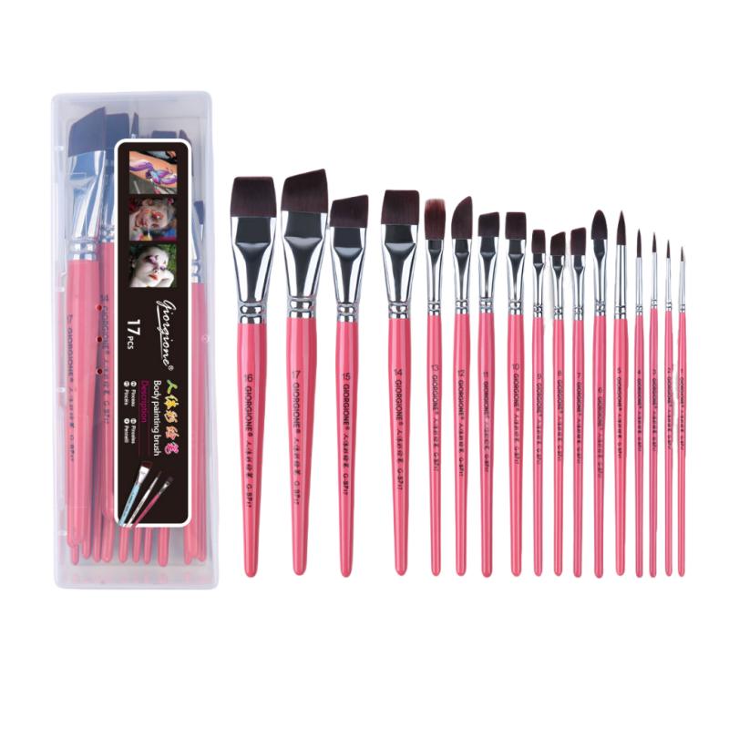 Artist Watercolor Painting Brushes 7/10/17pcs Tools Set Face Body Art Painting Brushes Kits Multifunctional Brushes Art Supplies