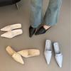 British Style Bag Head Half Slippers French Niche Low-Heeled Muller Shoes Retro Fashion Outer Women'S Shoes