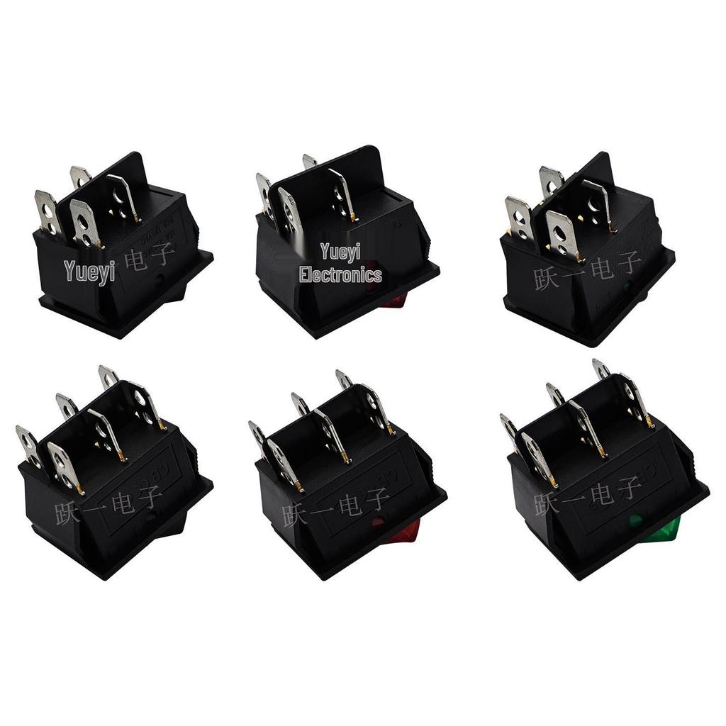 KCD4 High Current Rocker Switch, 4-Pin/6-Pin, 2-Position, 16A 250V, Size 25x31mm