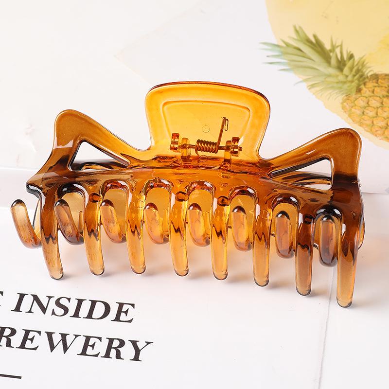 Geometrické sponky do vlasů v korejském stylu: Velká velikost, všestranné duté gumičky do culíku a skřipce pro ženy