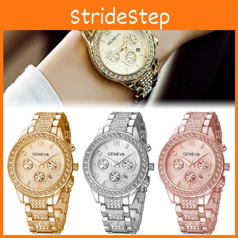 Elegant 2019 New Stainless Steel Luxury Women Crystal Quartz Analog Wrist Watch With Timeless Appeal