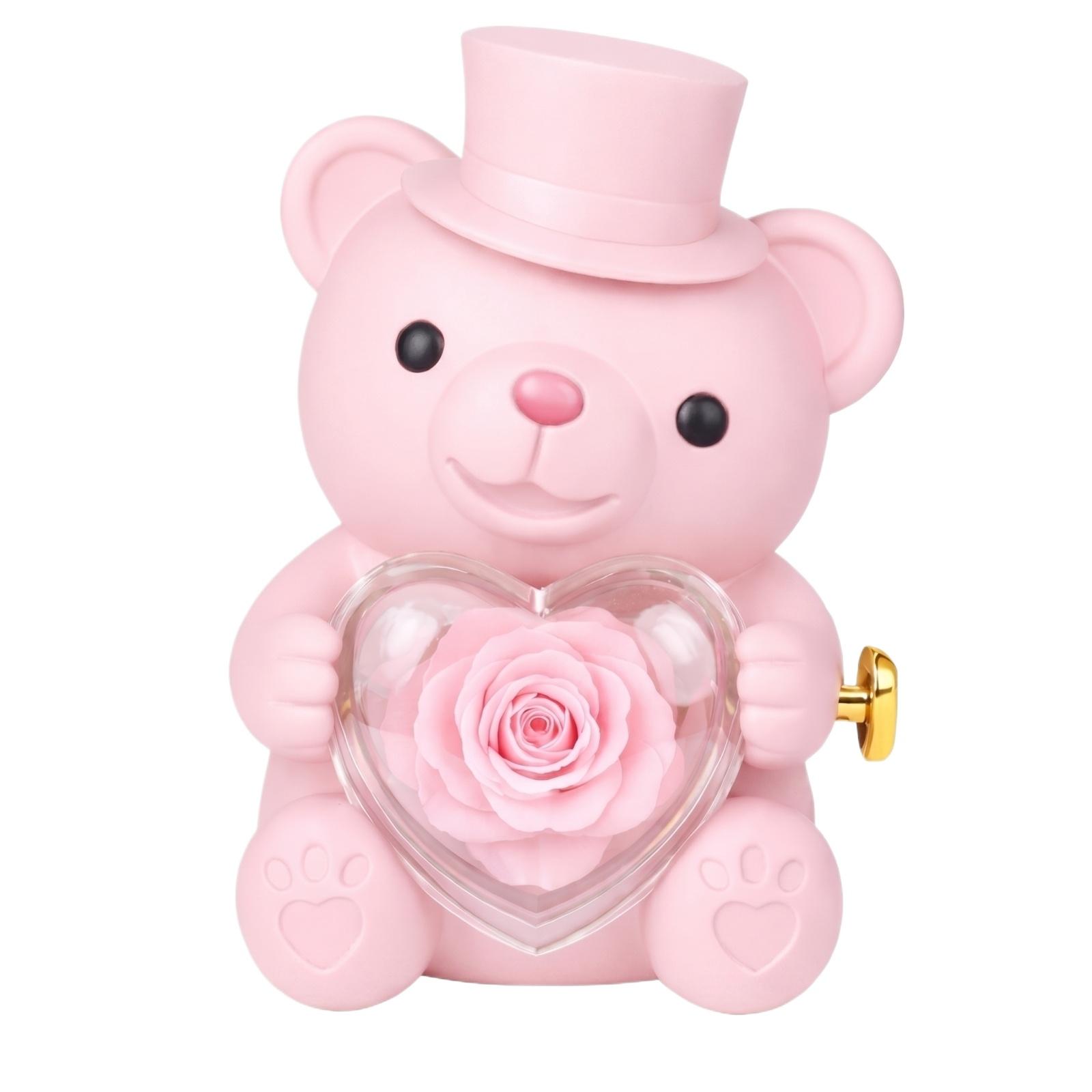 Preserved Flower Jewelry Box — Top Hat & Rose Gift Box One Size