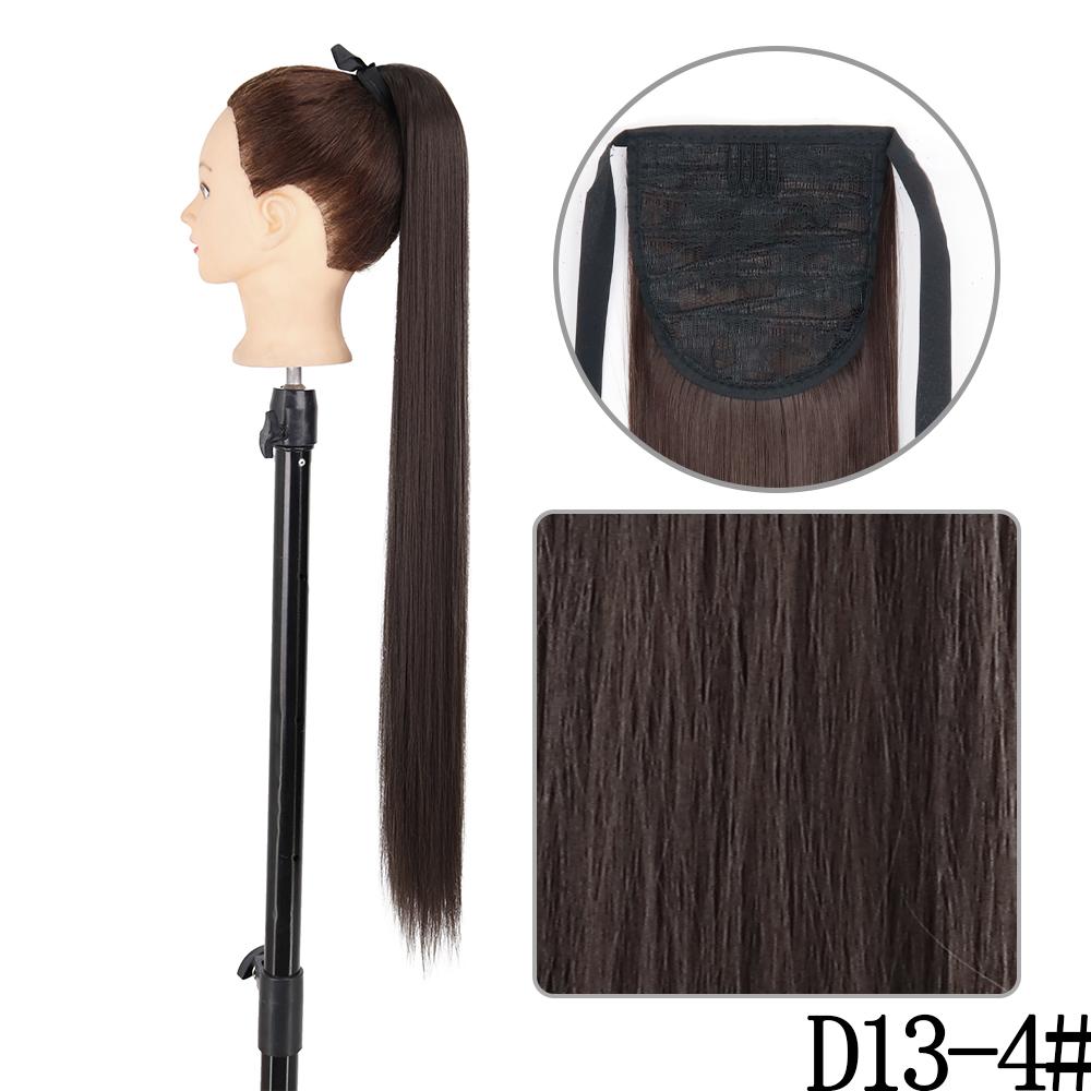 MISS WIG Synthetic 22 Inch Women Ribbons Long Straight Ponytail Hair Extensions Heat Resistant Ponytail Extensions for Women