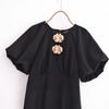 2025 Spring Women's European & American Style Short Sleeve Embellished Dress