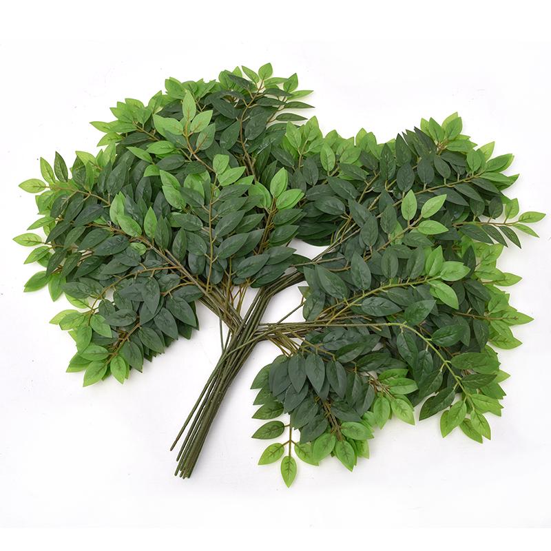 Mossy Fig Tree Leaves - Laminated Plastic Decoration Branches