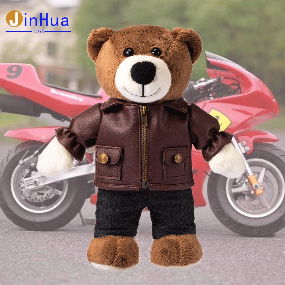 

Популярная милая плюшевая игрушка в виде медведя, едущего на мотоцикле 28cm темно-коричневого