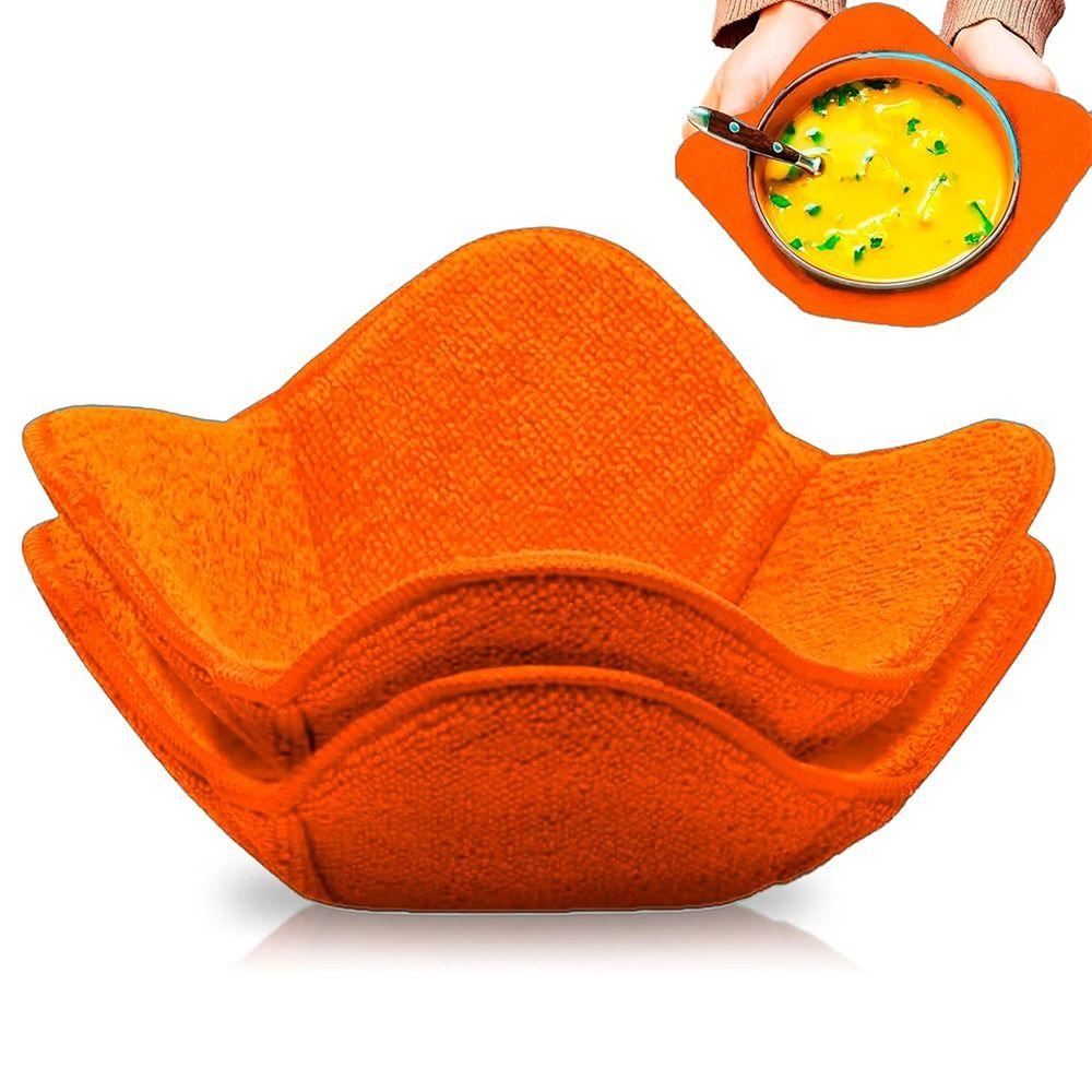 2Pcs Reusable Design Hot Bowl Towel Mat Heat Resistant Microwave Bowl Holder  Pasta Bowls