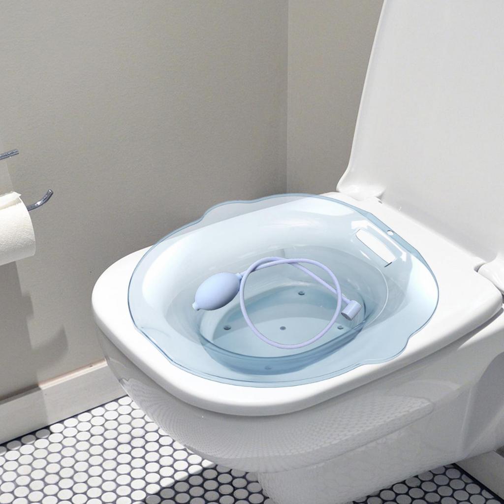 Sitzbadewanne für Toilette / Bidet / Toilettenwanne / Größere Sitzfläche / Aufhängbar Wiederverwendbar Überlaufschutz