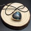 Long Stone Crystal Pendant Heart Shaped Jewelry For Women Gift Winter