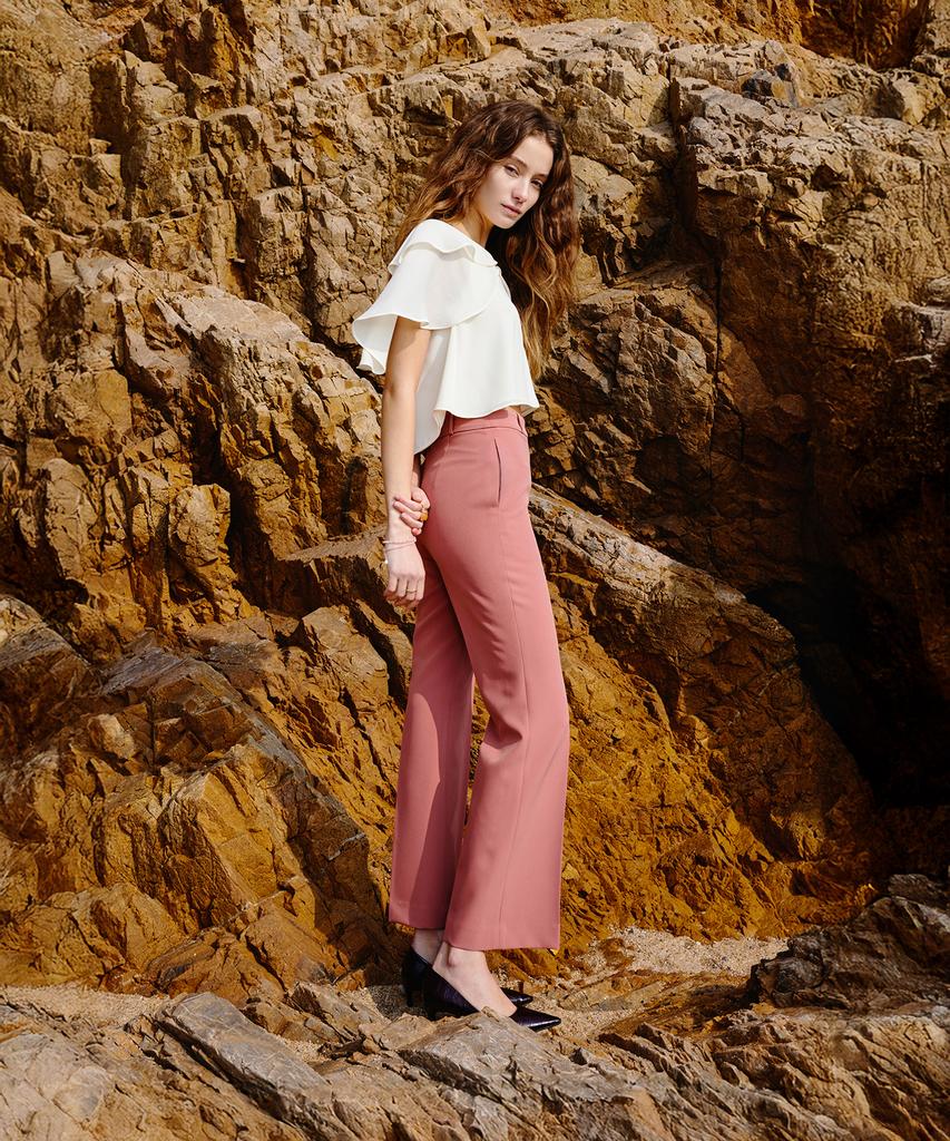 Aiseugadeuneiogongpal Flared Trousers_Terra Cotta