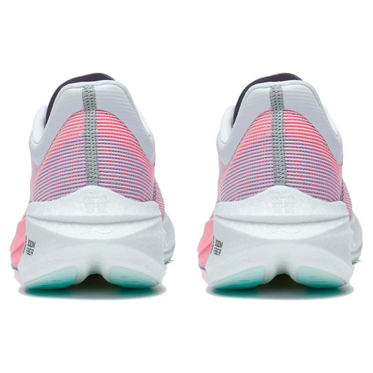 Li Ning Feidian 3 Challenger Abrasion Resistant Breathable Low top Sprint Running Shoes Men's Pink White ARMT037-8