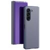 For Samsung Galaxy Z Fold6 5G Case View Window PU Leather+PC Electroplating Phone Cover