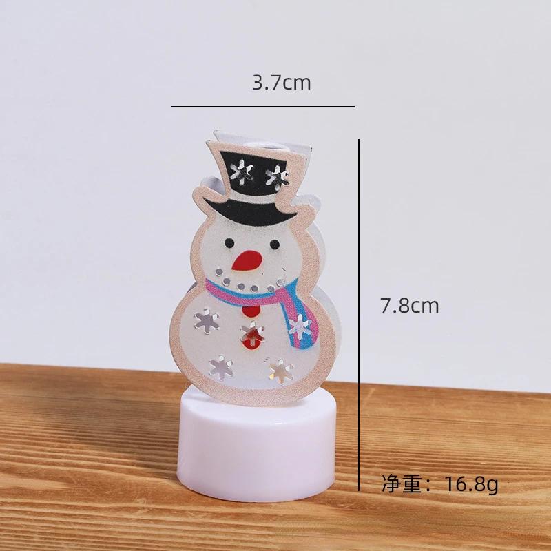 Christmas LED Light Snowman Santa House Luminous Cabin Merry Christmas Decor for Home Xmas Tree Ornaments Kids Gifts New Year