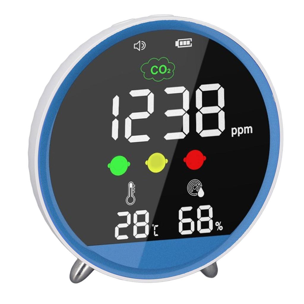 Desktop CO2 Detector 400‑5000ppm High Accuracy Indoor CO2 Tester with Temperature and Humidity Displ