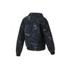 FILA Athletics Letter Logo All Over Print Loose Fit Polo Woven Jacket Women jackets Deep-Black A11W311701F-BK