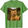 Lustiges Katzen-Selfie mit Hunden Y2k Design T-Shirt Comic Haustier Katze und Hund Grafik Outfit Humor Kätzchen Liebhaber Neuheit Geschenke Baumwoll Oberteile