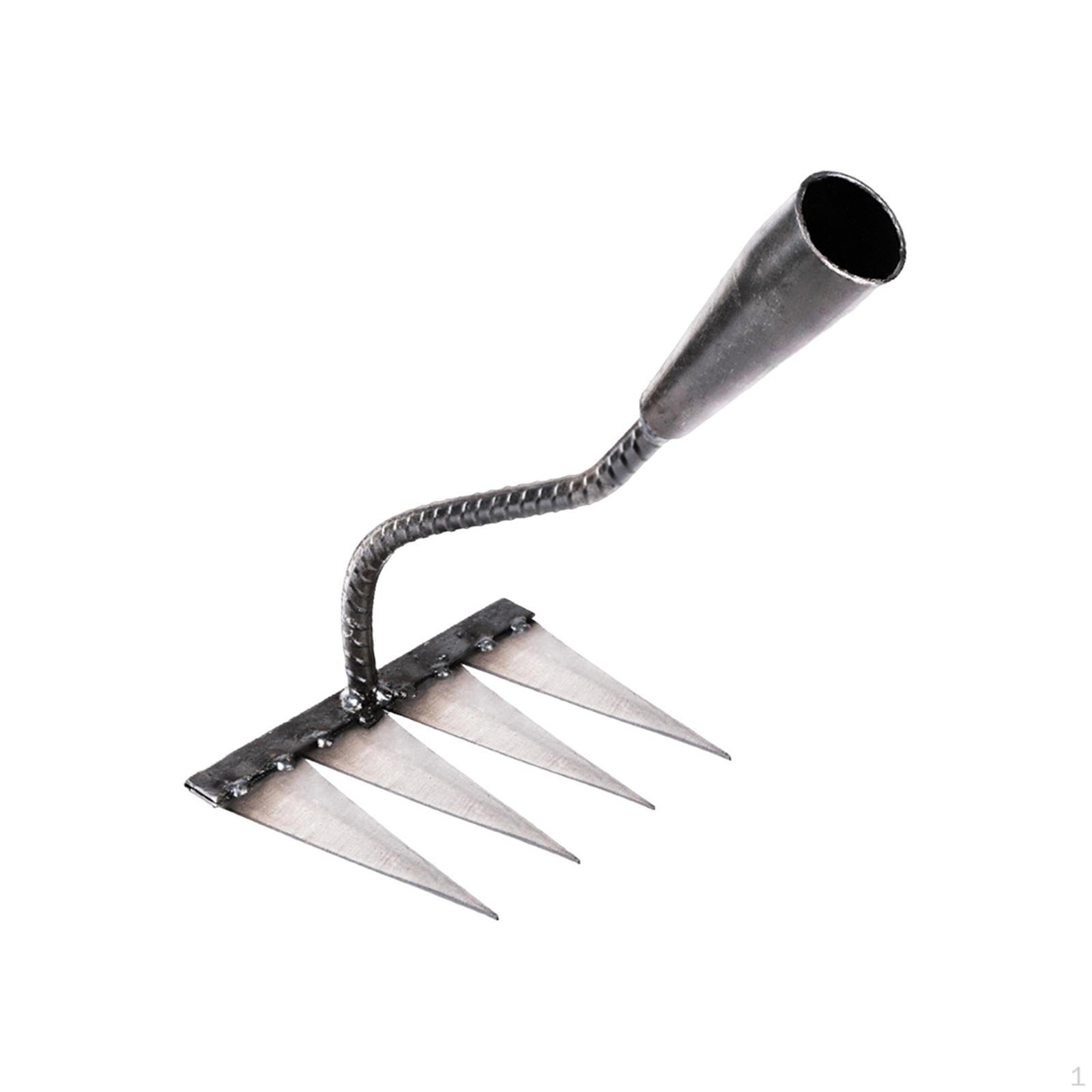 

Carbon Steel Garden Rake for Effective Yard Work with 4 Tines
