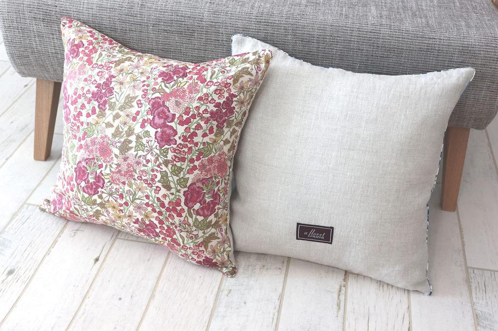 DDintex FLORET LONDON Cushion 45x45cm Cover, Edna, Pink, [Liberty Print]