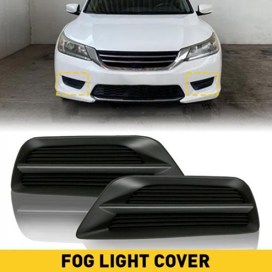 2Pc Driver & Passenger Side Fog Light Cover For 2013-2015 Honda Accord Sedan EXV