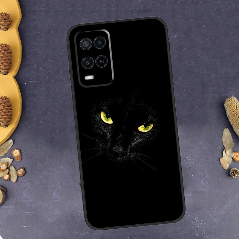

Black Cat Staring Eye Phone Case For Oppo A78 A38 A58 A74 A15 A80 A60 A40 A94 A54 A98 A18 A16 A76 A96 A17 A77 A57S OPPO A38 4G